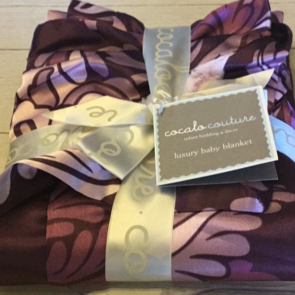 Cocalo Couture Other - Cocalo Couture luxury baby blanket. Purple, lavender, and pink feather floral.